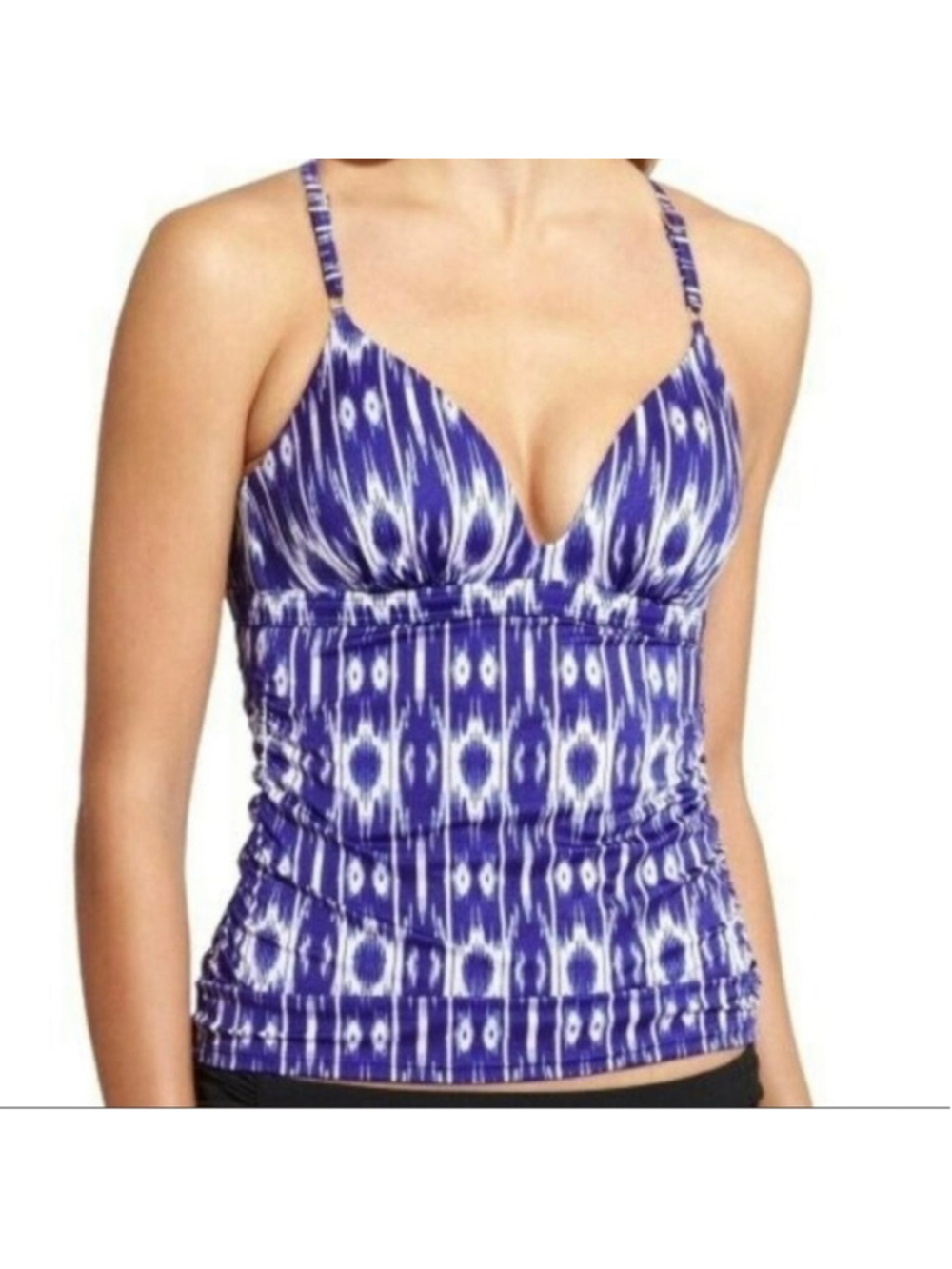 NWT Athleta Aqualuxe Swim Tankini Top size Small Royal Purple